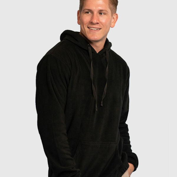 Men's Polar Fleece Hooded Pullover Thumbnail