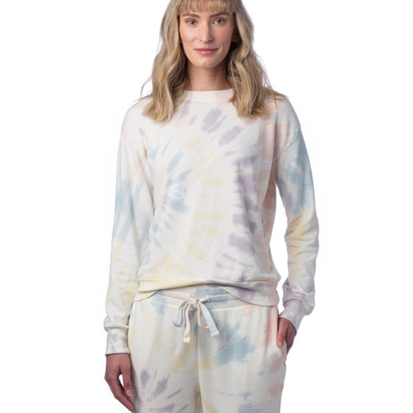 Ladies' Washed Terry Throwback Pullover Sweatshirt Thumbnail