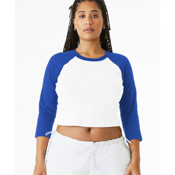 Ladies' Micro Ribbed Three-Quarter Raglan Baby T-Shirt Thumbnail