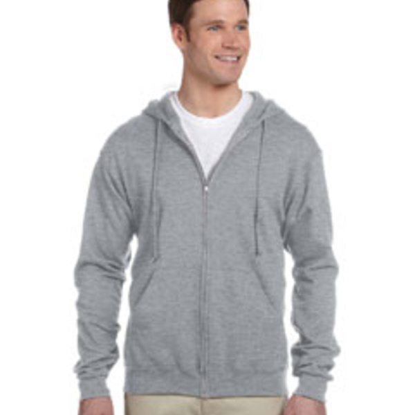 Adult NuBlend® Fleece Full-Zip Hooded Sweatshirt Thumbnail