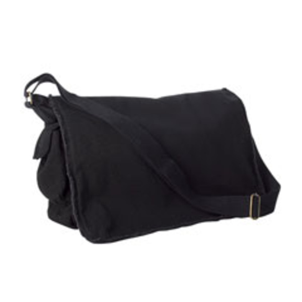Pigment-Dyed Raw-Edge Messenger Bag Thumbnail