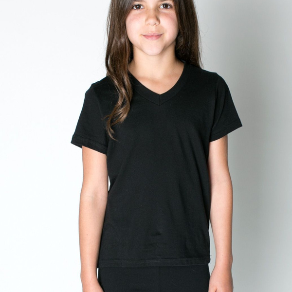 2156 Toddler Fine Jersey V-Neck T-Shirt Thumbnail