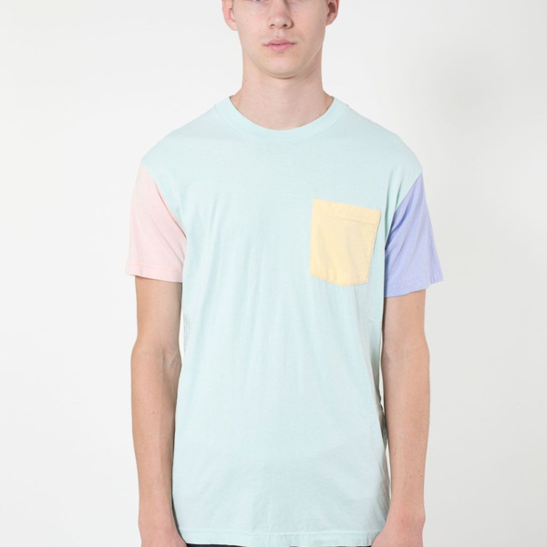RSA2404 Power Washed Color Block Pocket T-Shirt Thumbnail