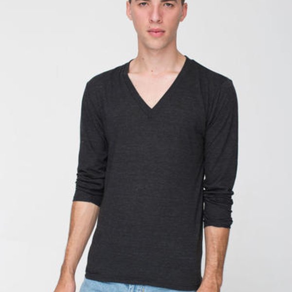 TR476 Tri-Blend L/S V-Neck T-Shirt Thumbnail