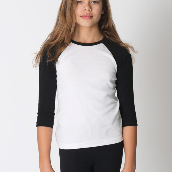 4253 Youth Baby Rib 3/4 Sleeve Raglan Thumbnail