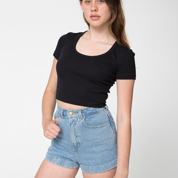 4380 Baby Rib Crop T-Shirt Thumbnail