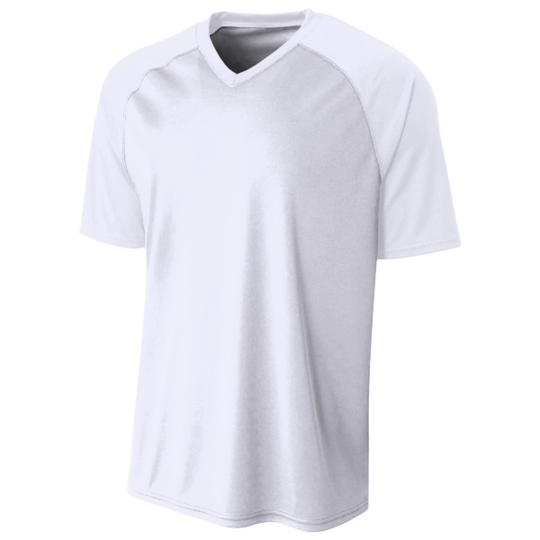 Youth Polyester V-Neck Strike Jersey with Contrast Sleeves Thumbnail