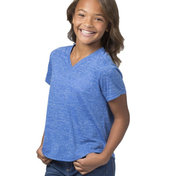 Girls' Snow Heather V-Neck T-Shirt Thumbnail