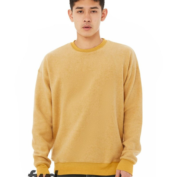 Unisex FWD Fashion Sueded Drop Shoulder Crewneck Sweatshirt Thumbnail
